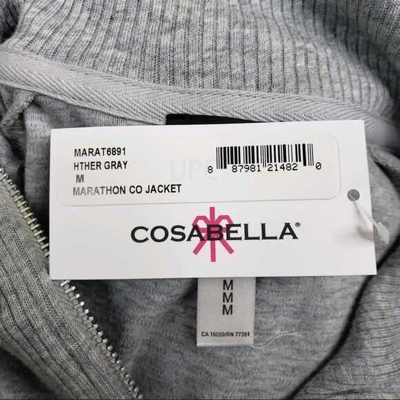 Cosabella Women's Marathon Co Pima Cotton Jacket Heather Gray Size Medium NEW - Picture 11 of 12